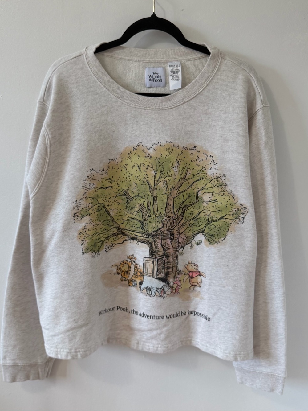 Vintage Disney Winnie the Pooh Graphic Sweatshirt Adventure Impossible 3XL